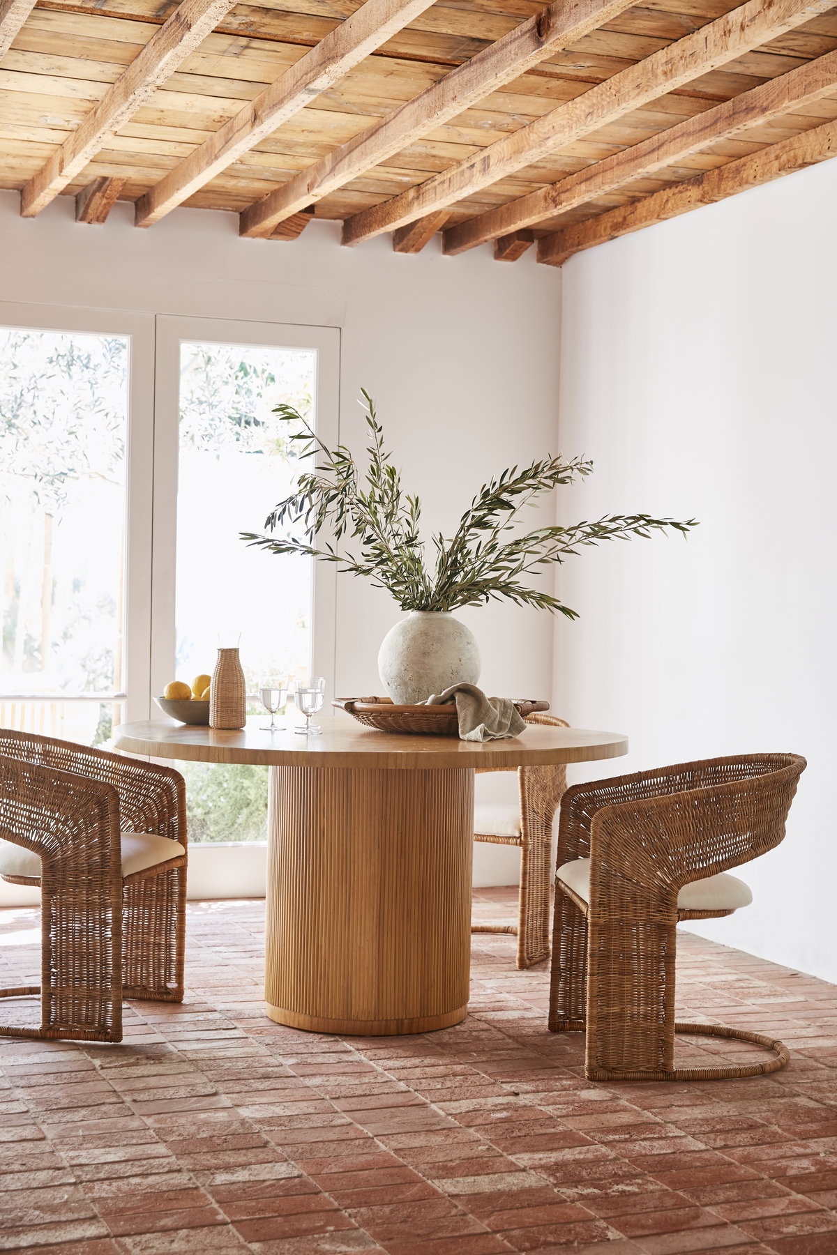 Gabriella Round Dining Table, by Woven, 30" height View 2