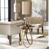 Montrez Gold Side Table, Furniture by Uttermost, 24" width x 26.25" height x 24" depth thumbnail 2