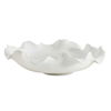 Wave Crest White Outdoor Bowl, Decorative by Uttermost, 20" width x 4" height x 20" depth thumbnail 1