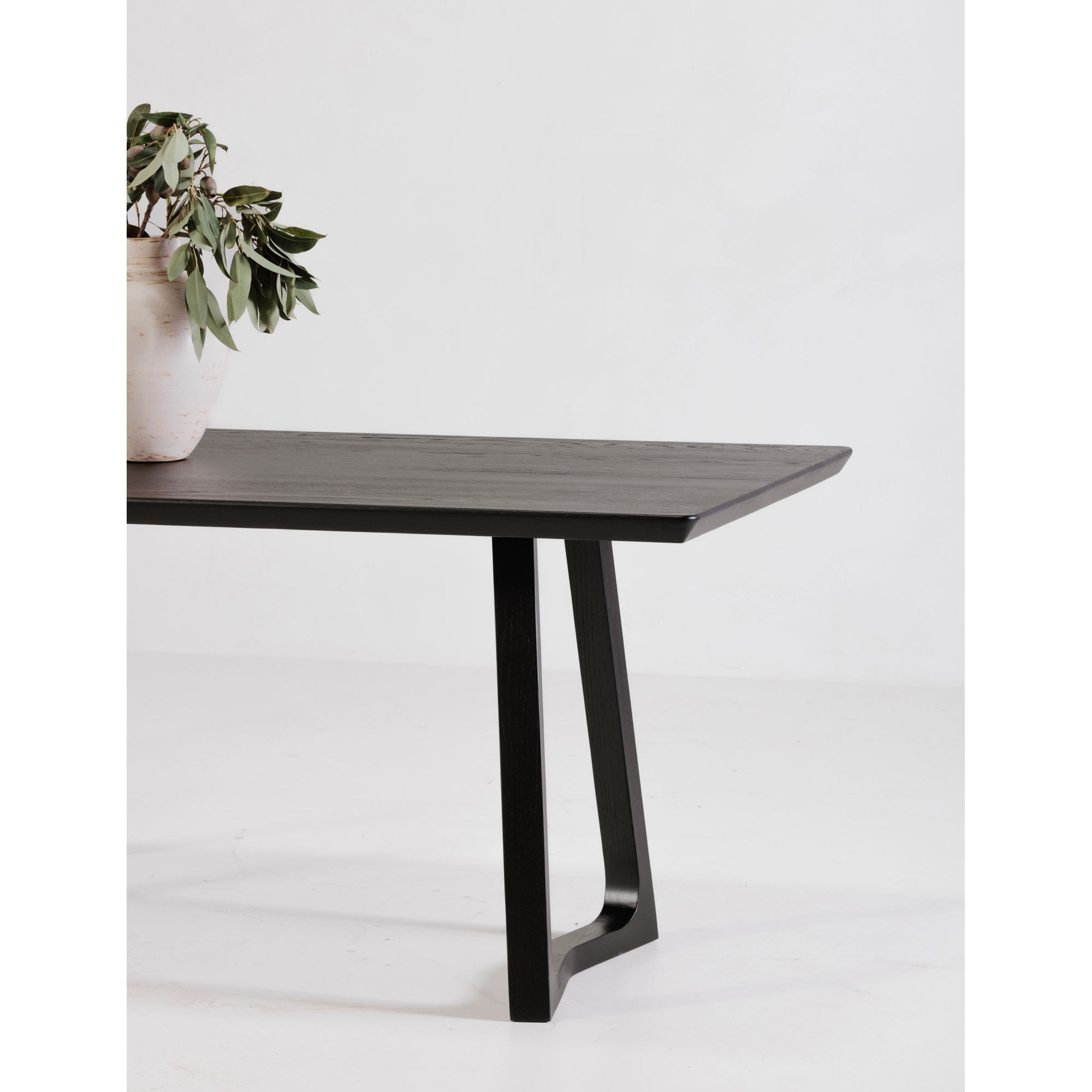 Silas Dining Table Black Ash, by Moe's Home, 76" width x 29.5" height x 36" depth View 6