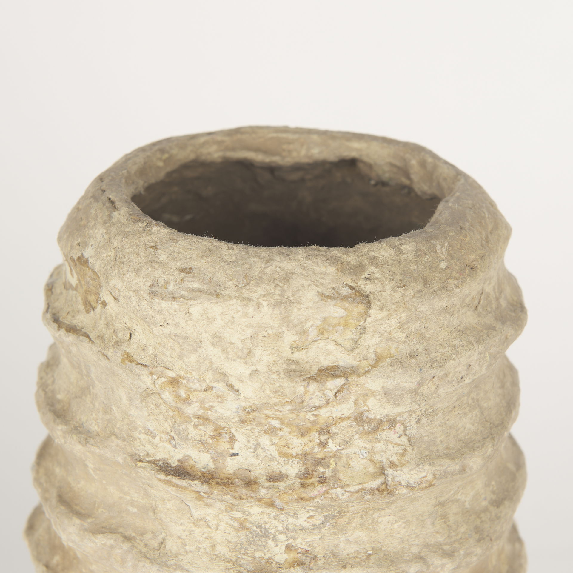 Kamli Small Beige Paper Mache Vase large image 