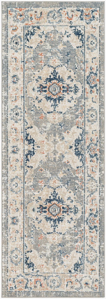 Santana Machine Woven Rug, by Surya, 7'2.61" length x 2'7.5" width