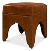 Giuseppe Footstool, Light Brown, Seating by Sarreid, 18" length x 18" width x 20" height thumbnail 4