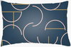 Modern Circles Lumbar Pillow, Decorative Pillow by Surya, 14" length x 22" width thumbnail
