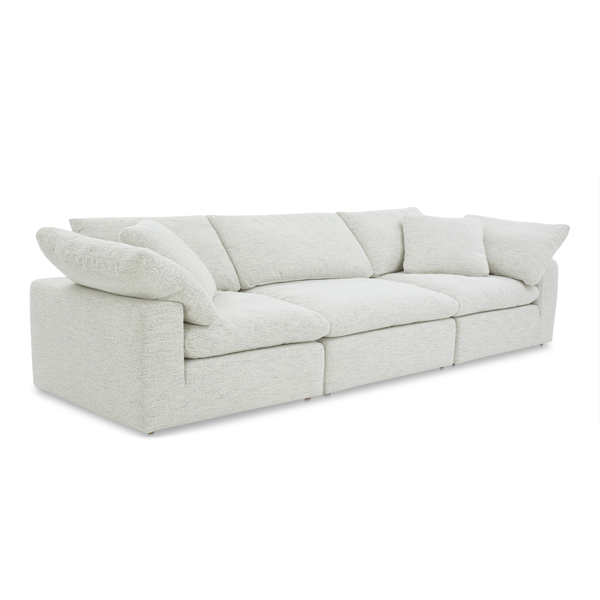 Clay Modular Sofa Coastside Sand, Sectional Sofa by Moe's Home, 133.5" width x 32.5" height x 44.5" depth View 2