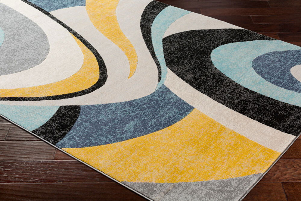 City Machine Woven Rug, by Surya, 1'3.75" length x 1'3.75" width