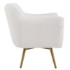 Oasis White Swivel Chair, Accent Chair by Uttermost, 29.5" width x 32" height x 33.5" depth thumbnail 6