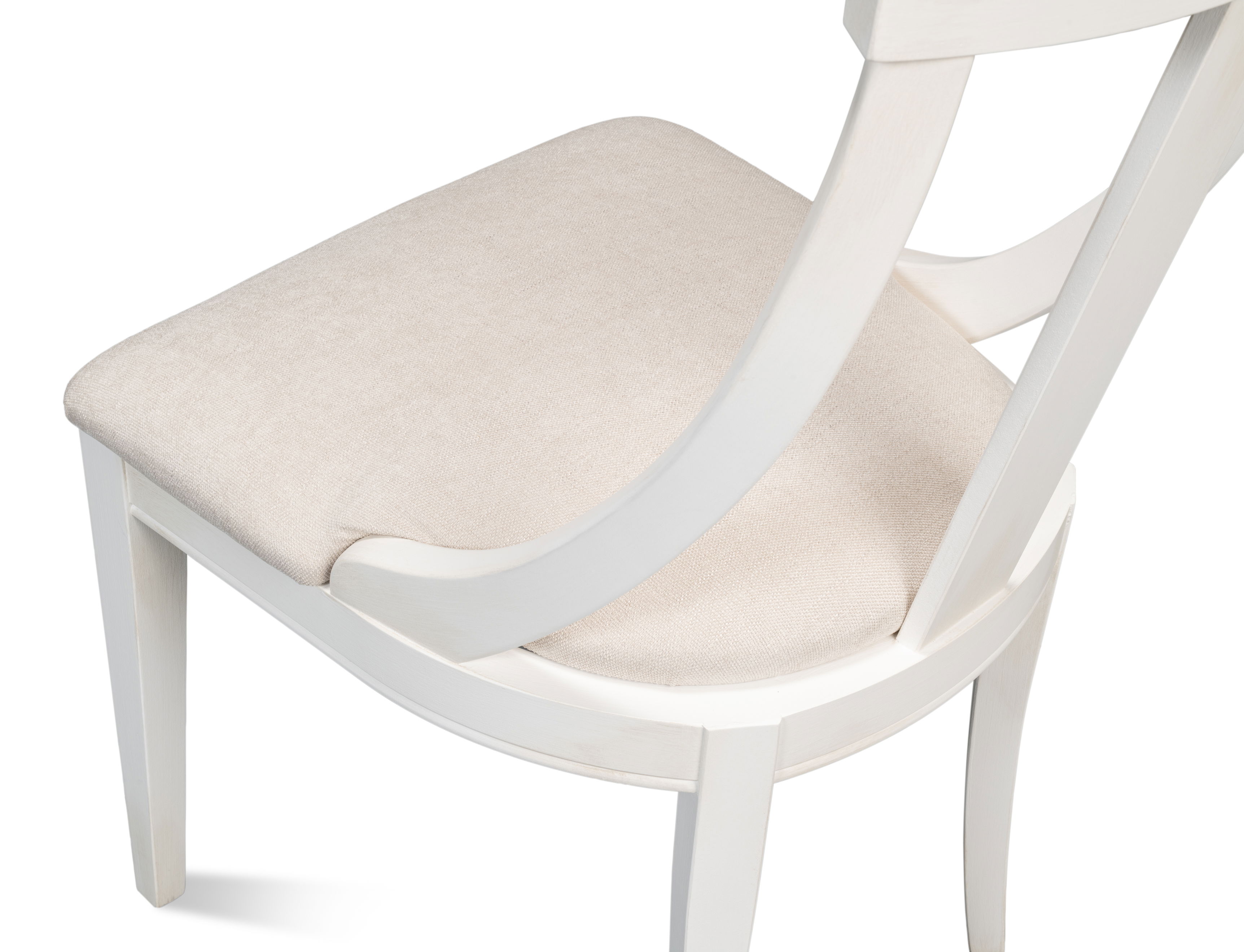 Deco Side Chair,Cortina White,Taupe large image 