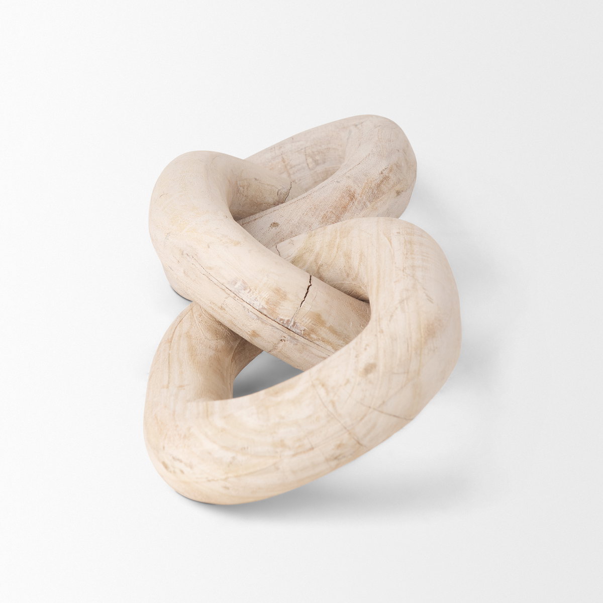 Tayla Large Blonde Wood Chain Link, Decorative Object by Mercana, 9.5" length x 2" width x 21" height View 4