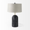 Quinn  Navy Base with Beige Fabric Shade Table Lamp, by Mercana, 18" length x 18" width x 28.75" height thumbnail 4