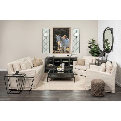 Krissta Black Metal and Mirror Wall Sconce