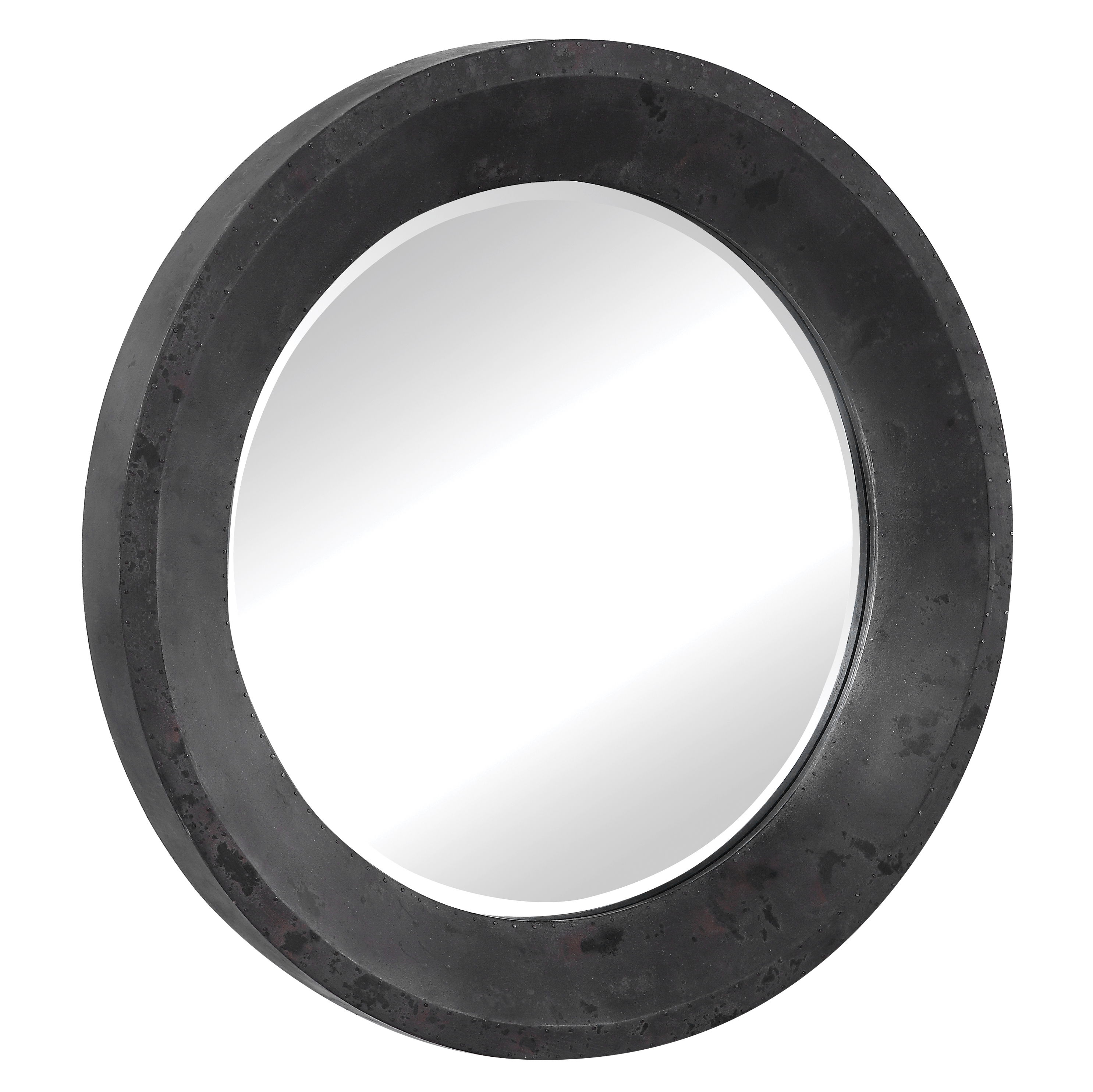 Frazier Round Industrial Mirror large image 