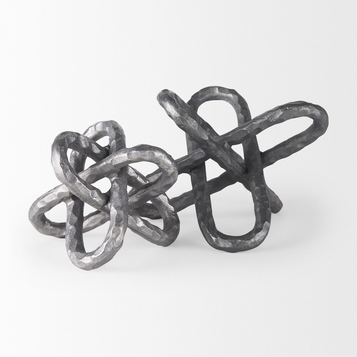 Wilhelm I (Small) 7L x 7W Silver Metal Link Decor Object, Decorative Object by Mercana, 6.69" length x 6.69" width x 6.69" height View 10