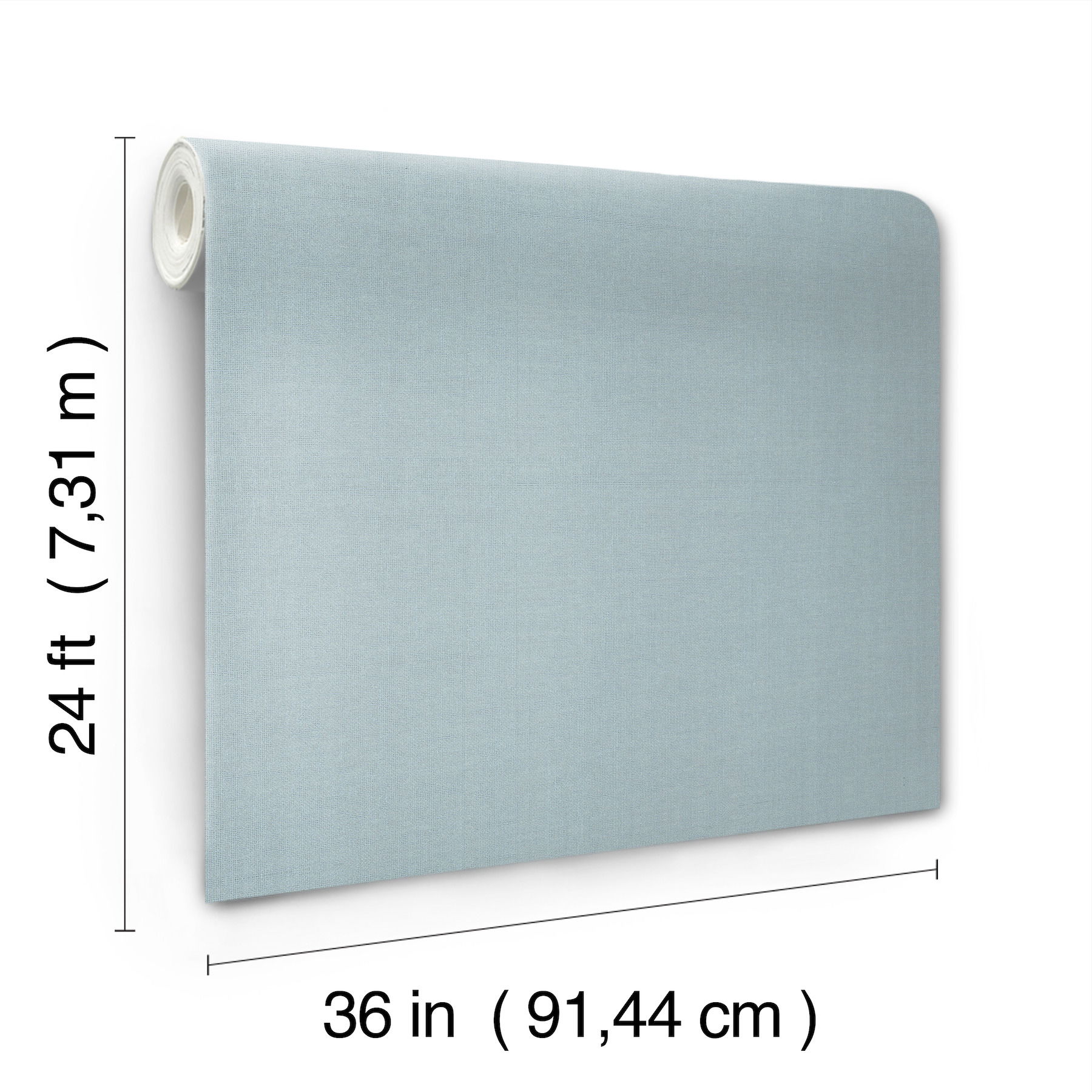 Woven Linen Sky Blue Wallpaper large image 
