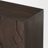 Heera Dark Brown Diamond Motif with Shelf Accent Cabinet, Cabinets & Chest by Mercana, 36" length x 16.25" width x 32" height thumbnail 9