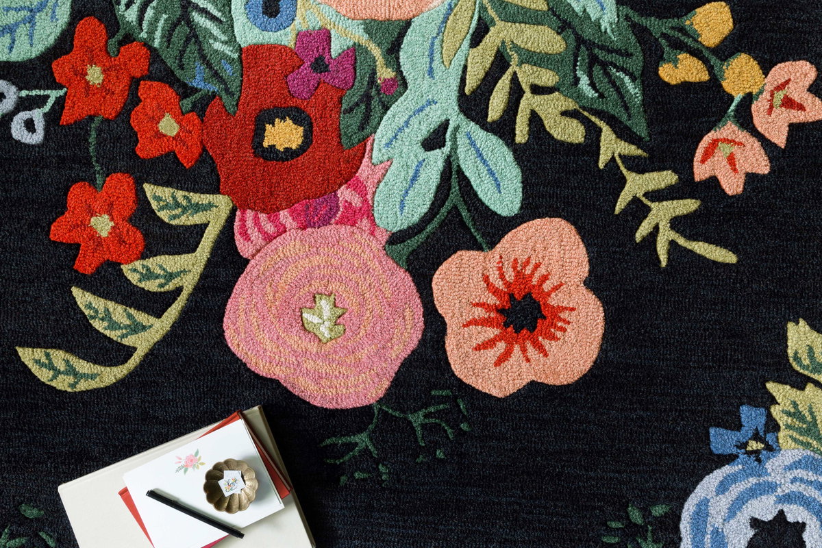 Rifle Paper Co. x Loloi Les Fleurs Rug, 2'6" length x 7'6" width View 2