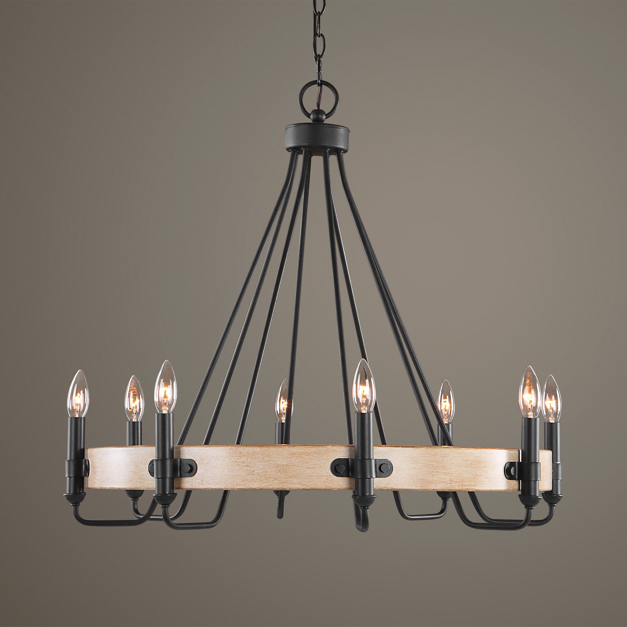 Deschutes 8 Light Farmhouse Chandelier large image 