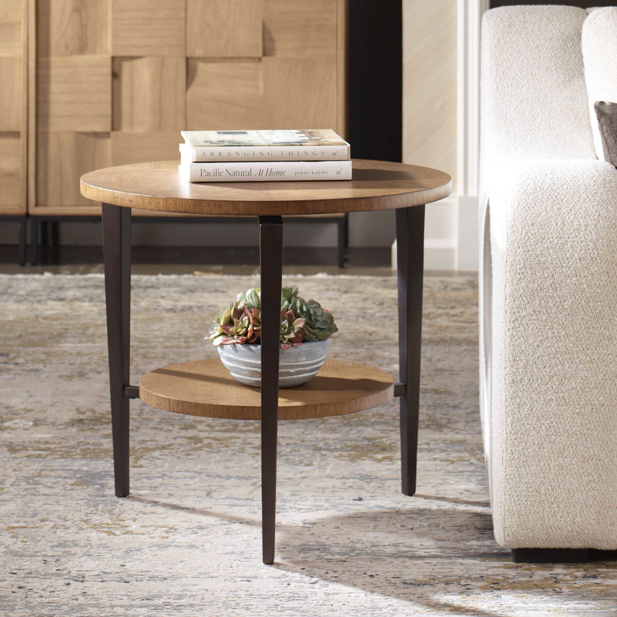 Loddon Oak Side Table, Side & End Table by Uttermost, 26.5" width x 24.5" height x 26.5" depth View 4
