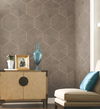 Hexagram Wood Veneer Brown Wallpaper thumbnail 3