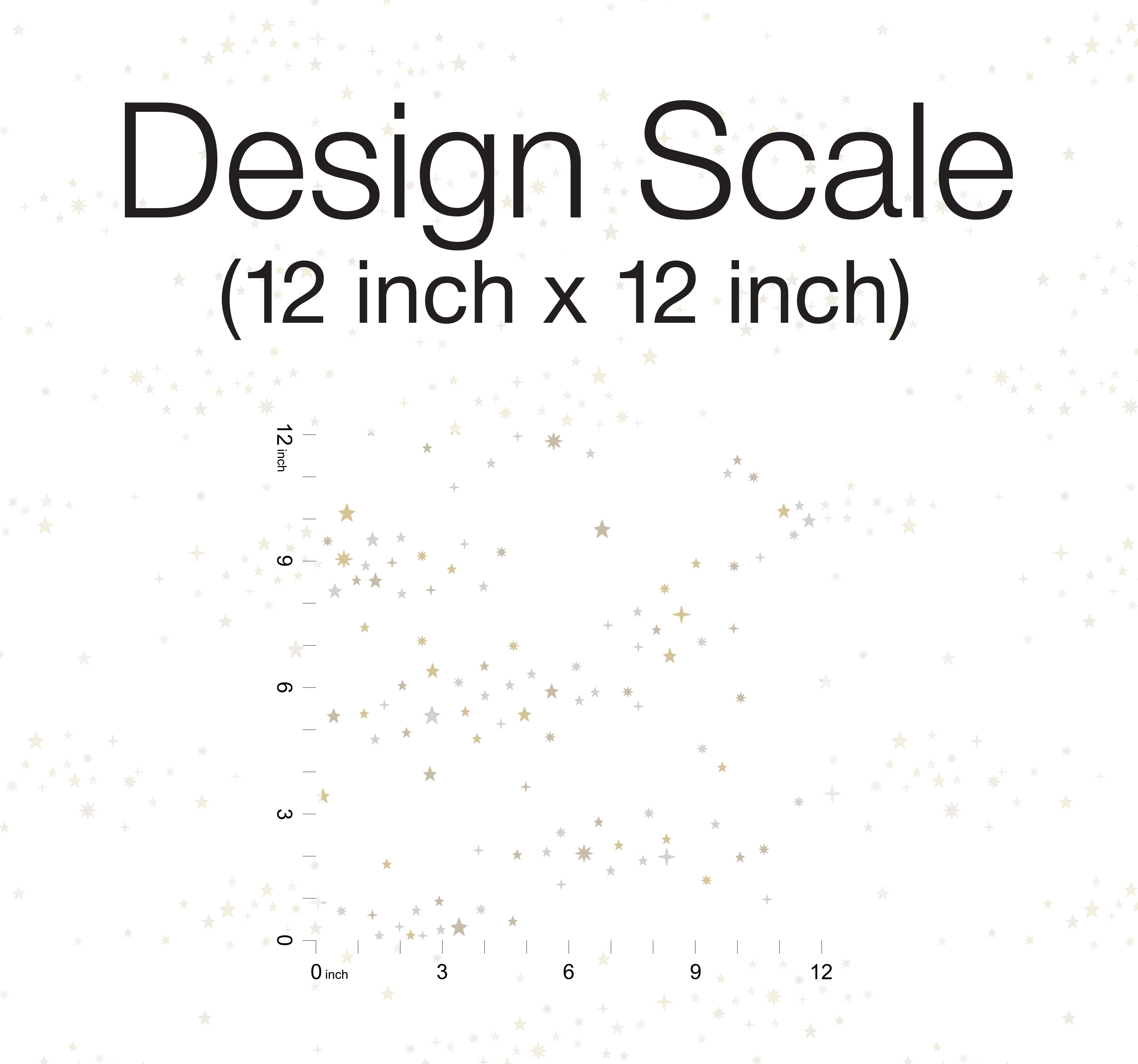 Starlight, Star Bright Silver & Gold Peel & Stick Wallpaper large image 