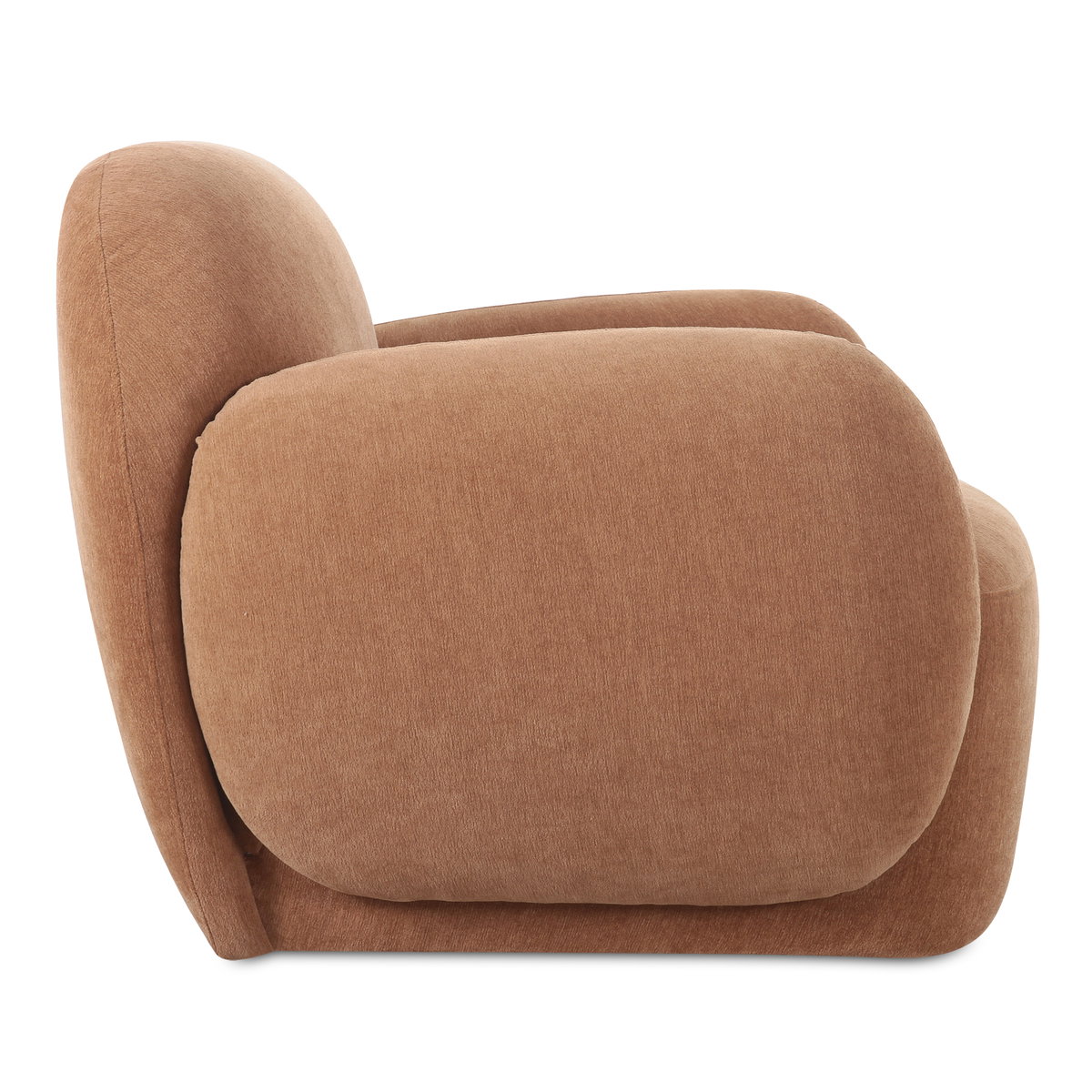 Hazel Lounge Chair Copper, Accent Chair by Moe's Home, 39.5" width x 28.75" height x 33.75" depth View 3