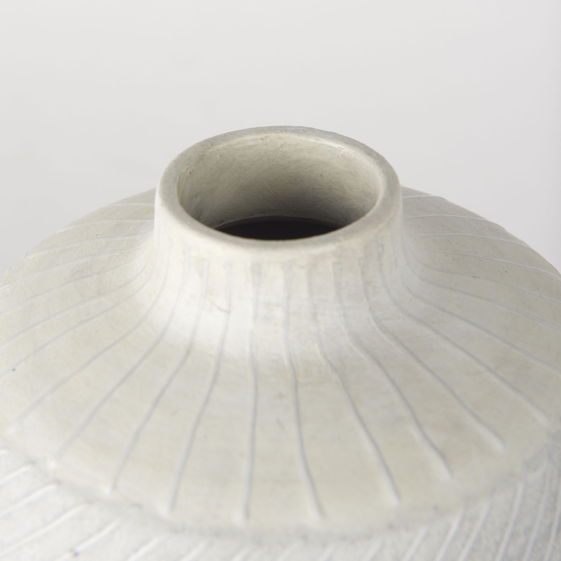 Blume 10H Off-White with Gray Textured Vase, by Mercana, 8.27" length x 8.27" width x 10.24" height View 6