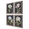 Florals On Black Framed Prints, Set/4 thumbnail 3