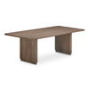 Round Off Small Dining Table Walnut Brown, by Moe's Home, 88" width x 29" height x 39" depth thumbnail 2