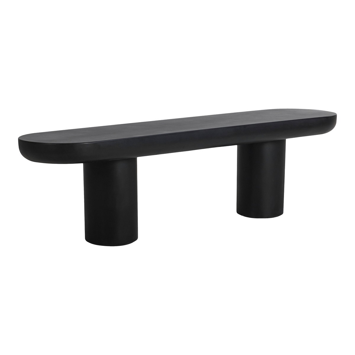 Rocca Bench Black, Benche by Moe's Home, 68" width x 18.5" height x 15.75" depth View 2