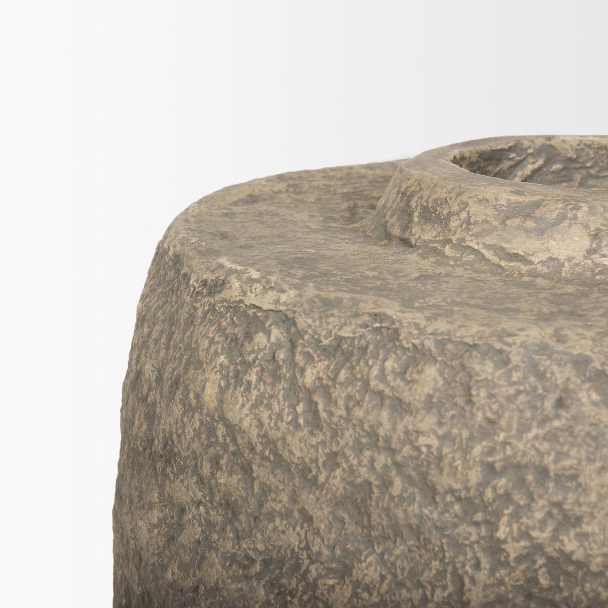 Rama Large Gray Paper Mache Floor Vase, by Mercana, 19" length x 19" width x 33" height View 5