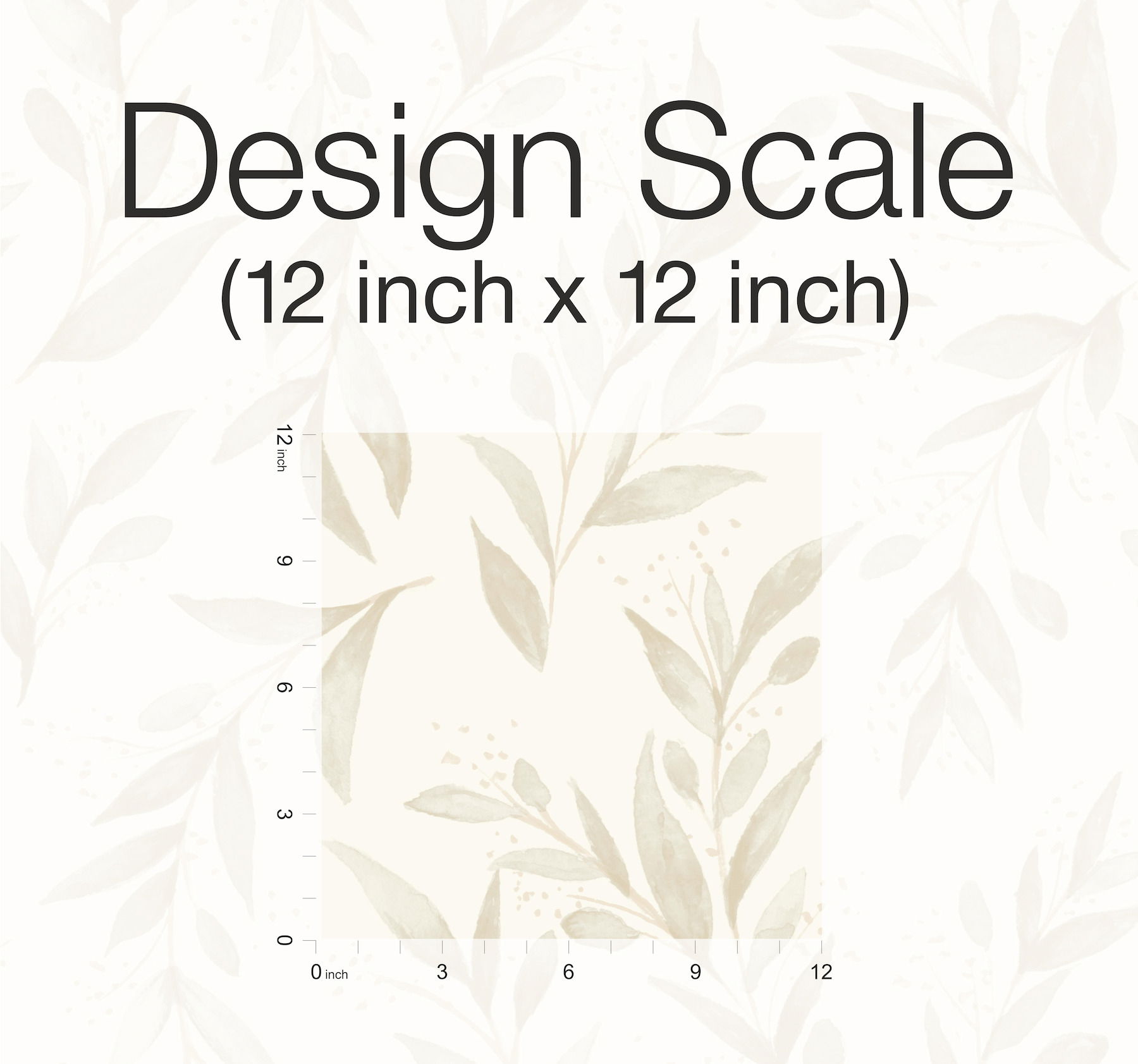 Magnolia Home Olive Branch Beige Peel & Stick Wallpaper large image 