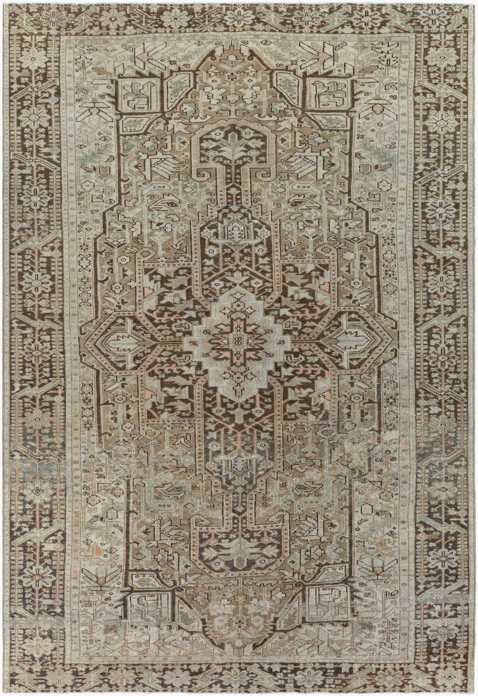 Antique One of a Kind Handmade Rug, by Surya, 9'11" length x 7' width