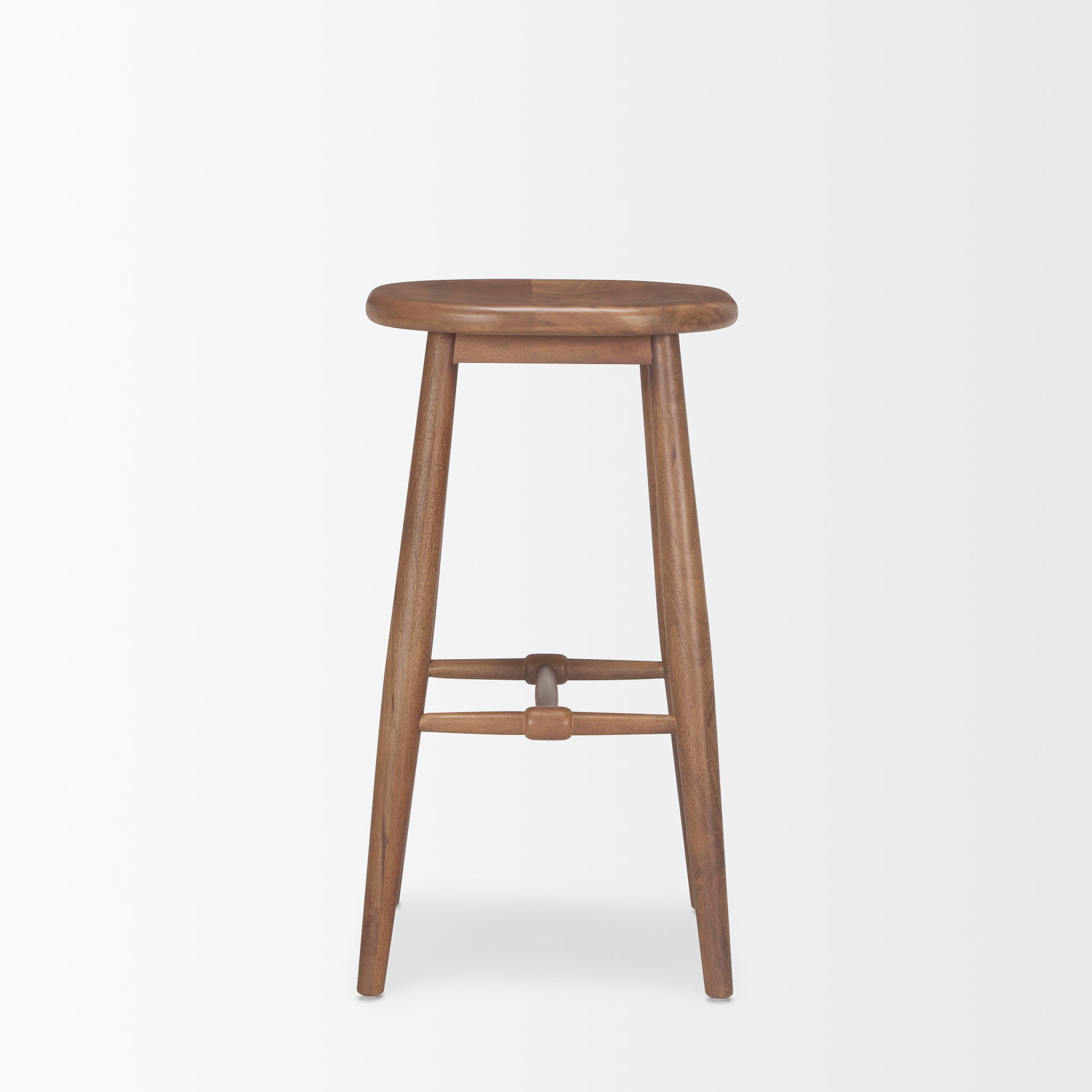 Ernest Medium Brown Wood Bar Stool large image 