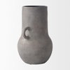 Armani 10.4H Brown-Gray Double Ear Ceramic Vase, by Mercana, 8.07" length x 6.3" width x 10.43" height thumbnail 8