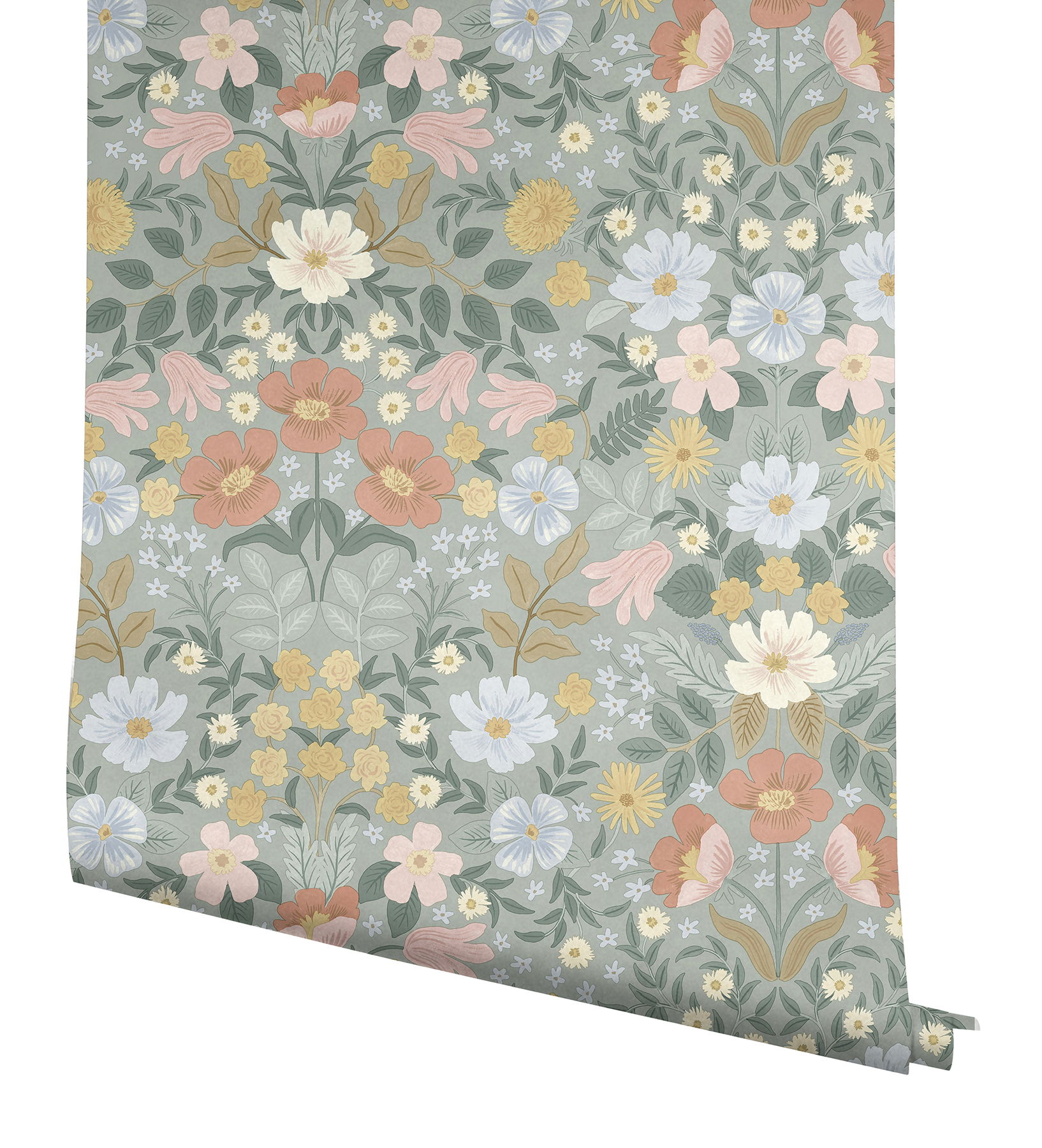Bramble Garden Sage Peel & Stick Wallpaper large image 