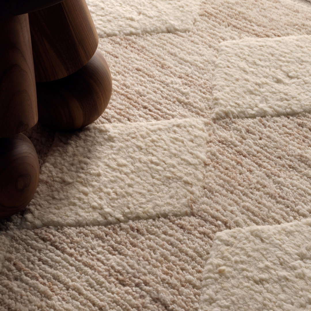 Jaipur Living Medak KEO14 Handknotted Striped White and Tan Area Rug, 6' width x 9' height x 0.33" depth View 5