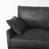 Cochrane 82L x 33W x 32.3 Black Leather Three Seater Sofa, Sofas & Sectional by Mercana, 82" length x 33" width x 32" height thumbnail 11