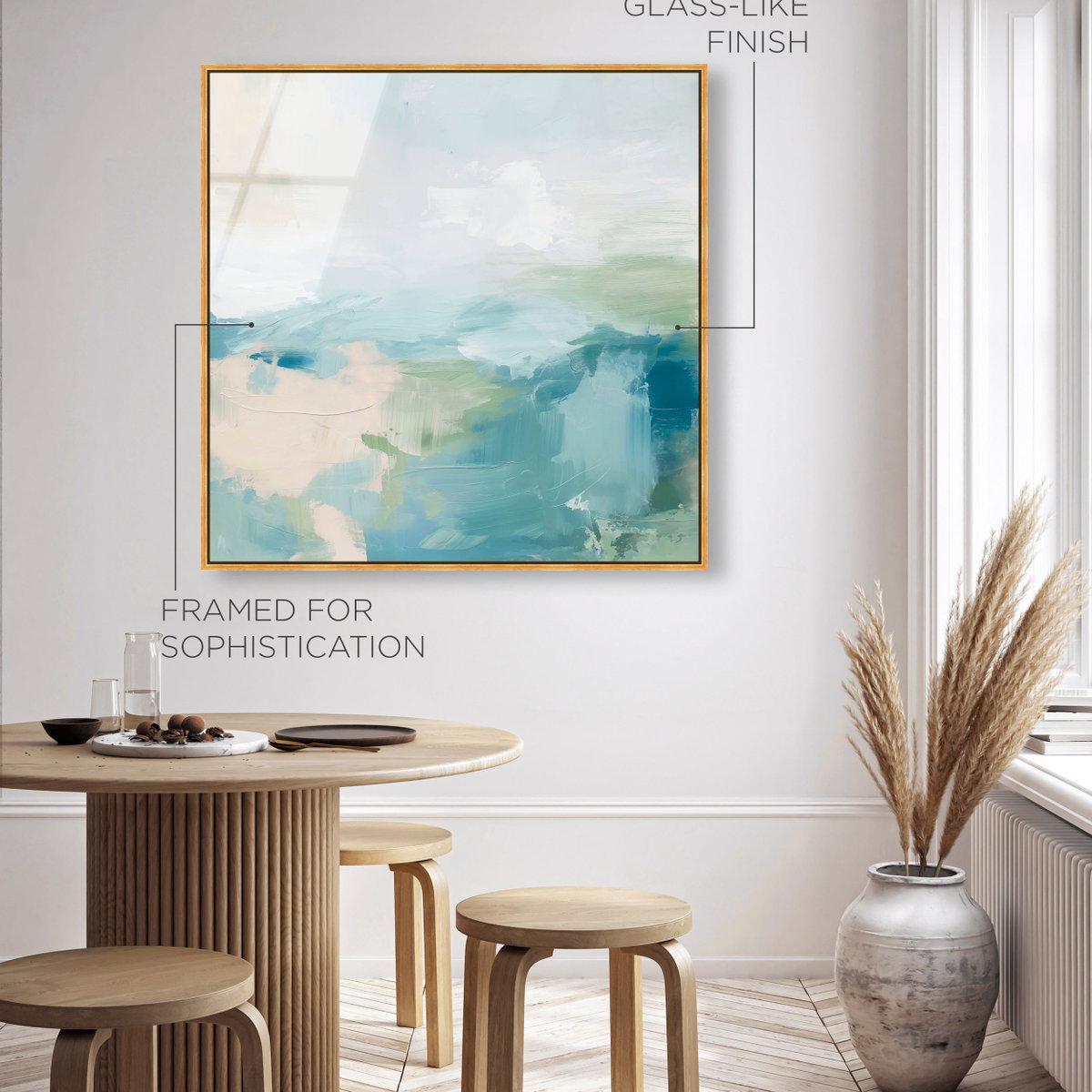 Turquoise Echoes I (No Embellishment), Art by Oliver Gal,  20x20 View 6