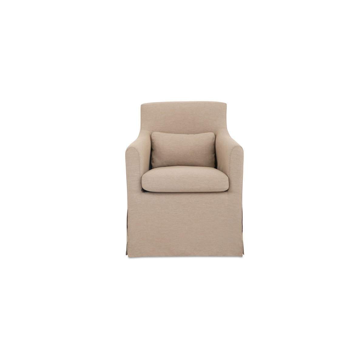 Lydia Outdoor Slipcover Dining Chair Light Brown, Outdoor Chair by Moe's Home, 2'2.4" width x 2'8.7" height x 2'2.2" depth View 1