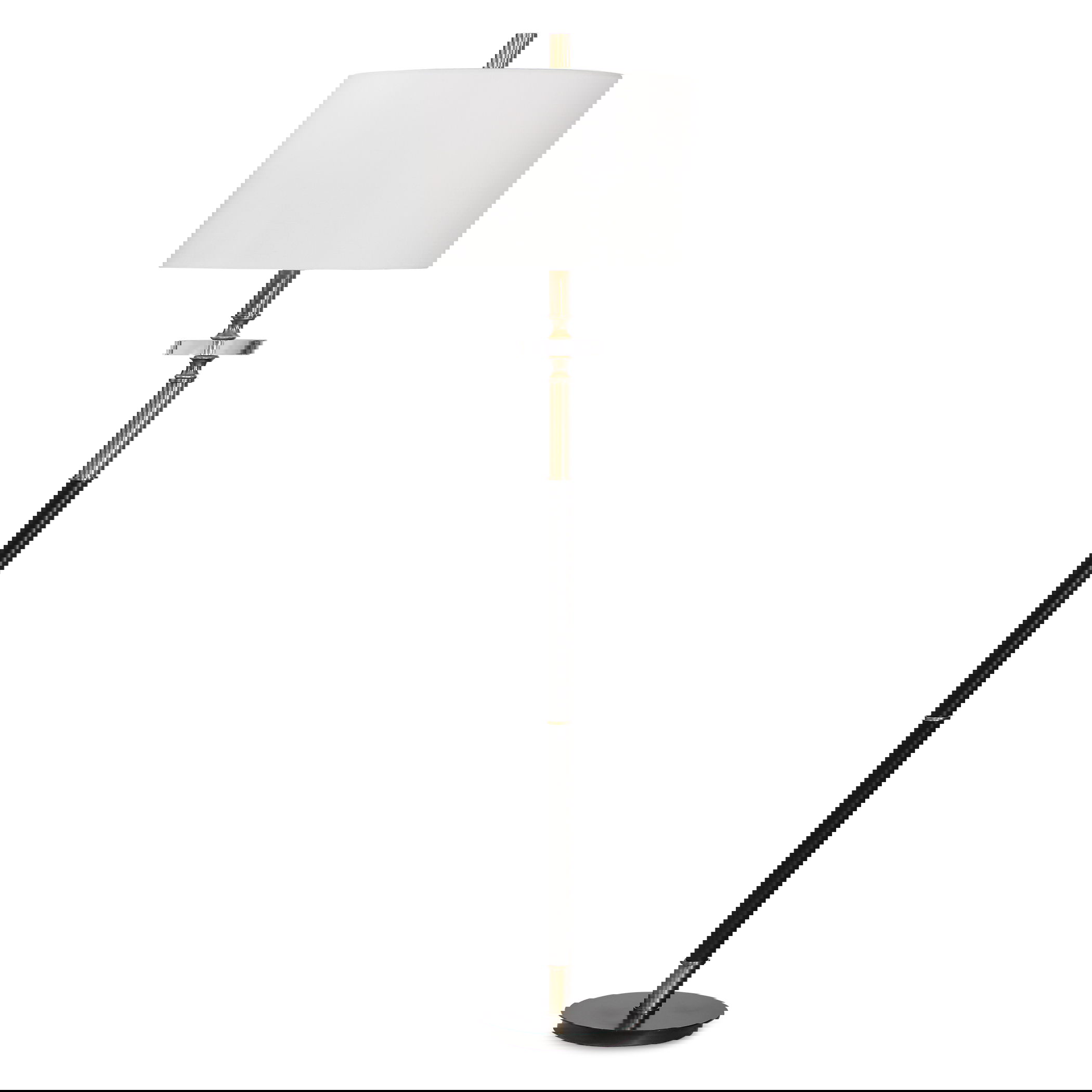 Maud Aged Black Floor Lamp large image 