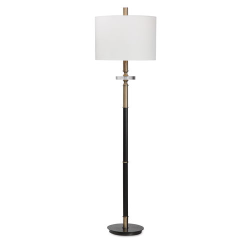 Maud Aged Black Floor Lamp
