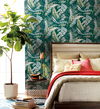 Tropical Toss Dark Green Wallpaper, by York Wall, 27' length x 2'3" width x 0.02" depth thumbnail 3