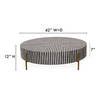 Chameau Medium Coffee Table Black And White, by Moe's Home, 42" width x 12" height x 42" depth thumbnail 7