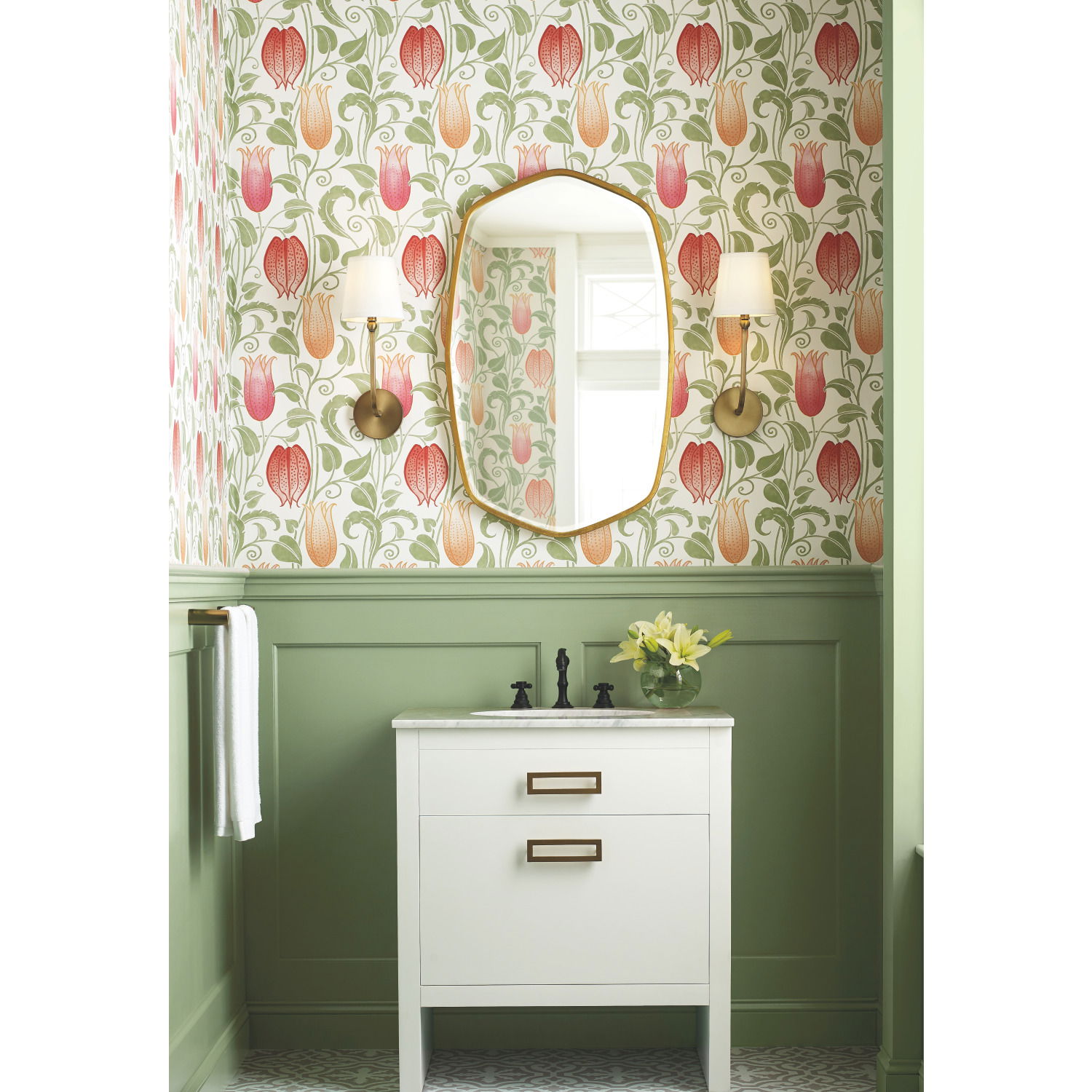 Canterbury Bells White & Brights Wallpaper large image 