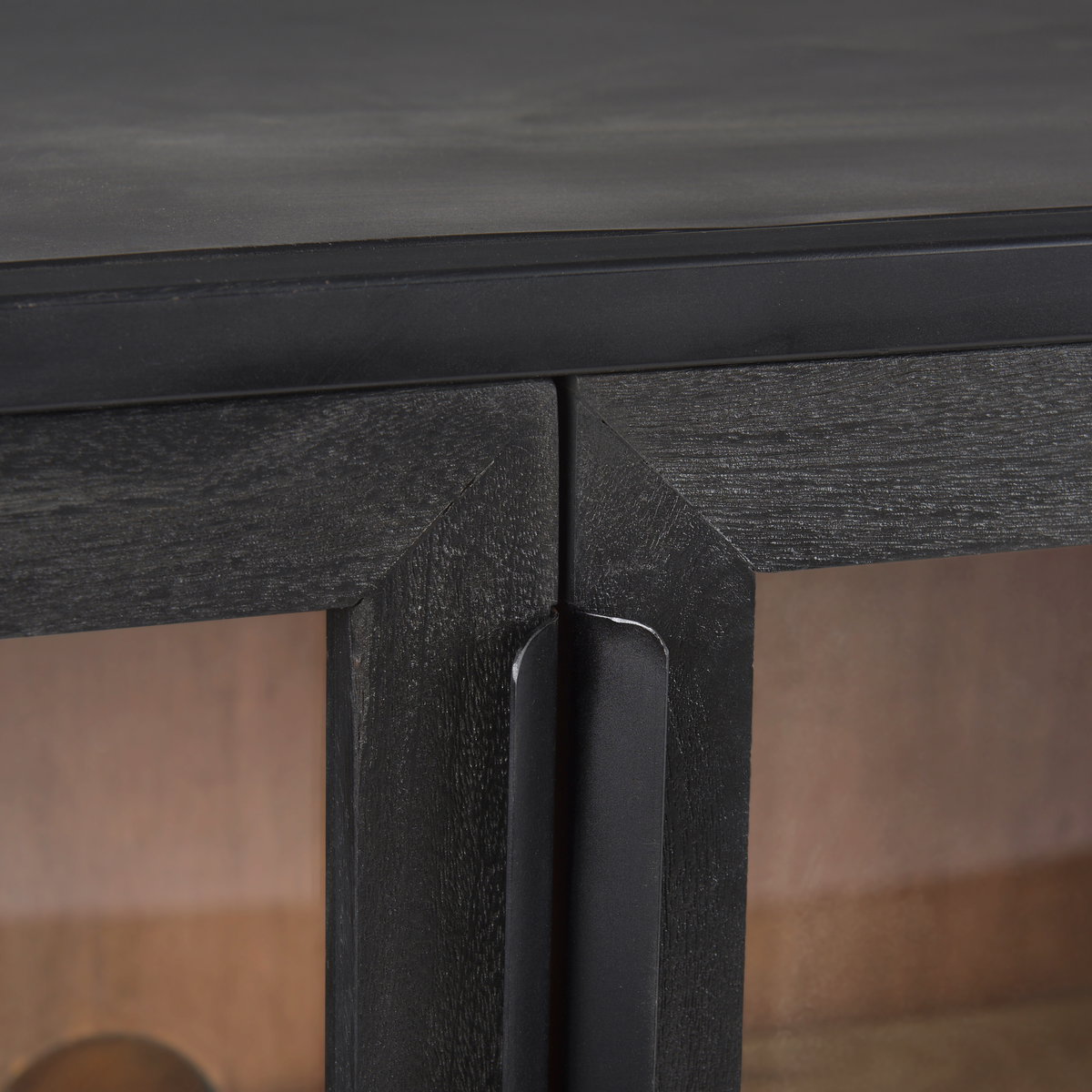 Sloan 40.0W Black Wood with Black Metal Frame Accent Cabinet, Cabinets & Chest by Mercana, 40" length x 17.5" width x 36.25" height View 9