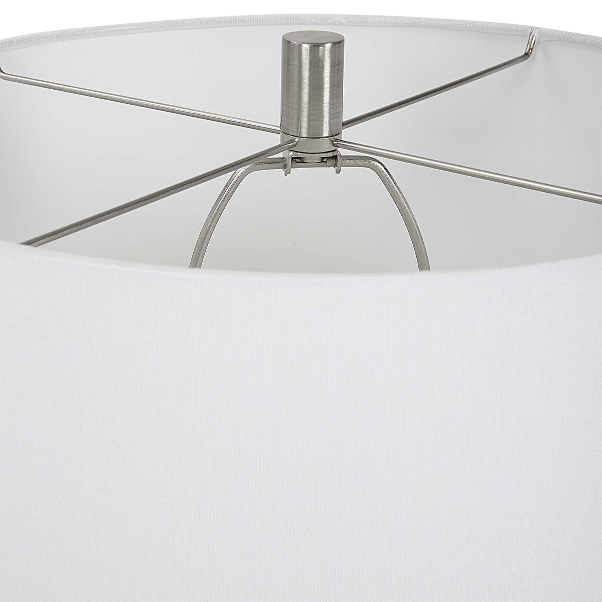 Levadia Matte White Table Lamp, by Uttermost, 15" width x 31.5" height x 15" depth View 7