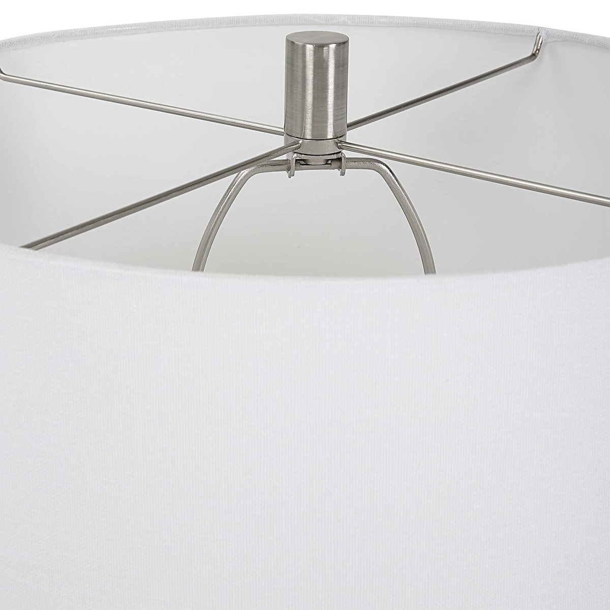 Levadia Matte White Table Lamp, by Uttermost, 15" width x 31.5" height x 15" depth View 7