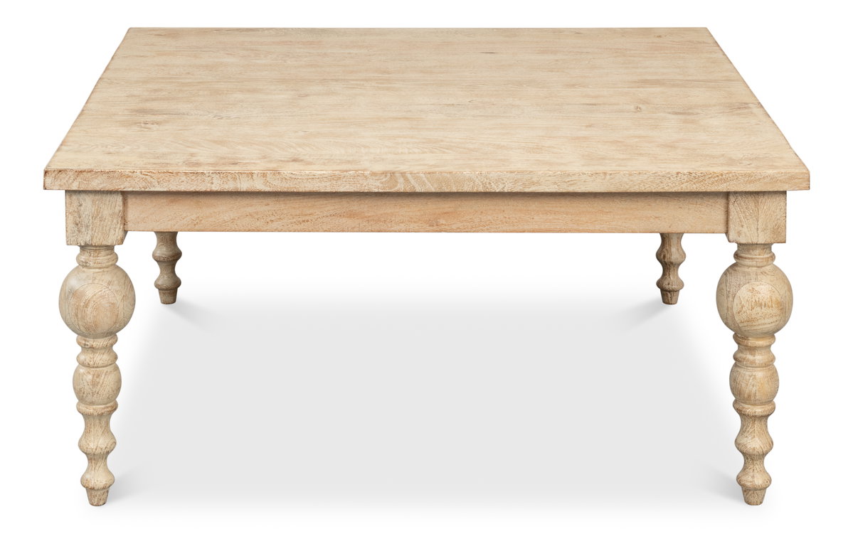 Jocelyn Coffee Table, by Sarreid, 3'3" length x 3'3" width x 1'6" height View 2