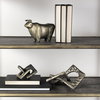 Delaunay I (Large) 10L X9W Gold Hammered Metal Interlinked Patterned, Decorative Object by Mercana, 10.14" length x 8.97" width x 5.07" height thumbnail 3