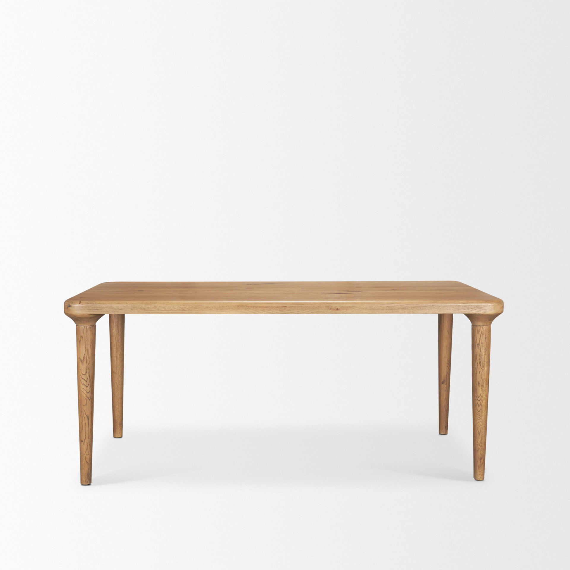 Suvan 72L Light Brown Rectangular Oak Wood Dining Table large image 